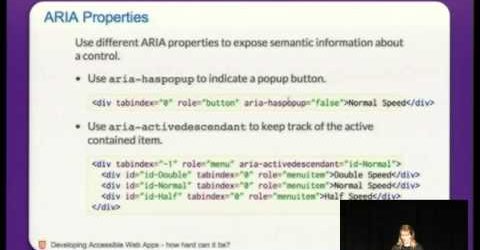 Developing Accessible Web Applications