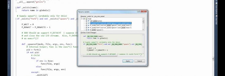 Refactoring with Python Tools for Visual Studio